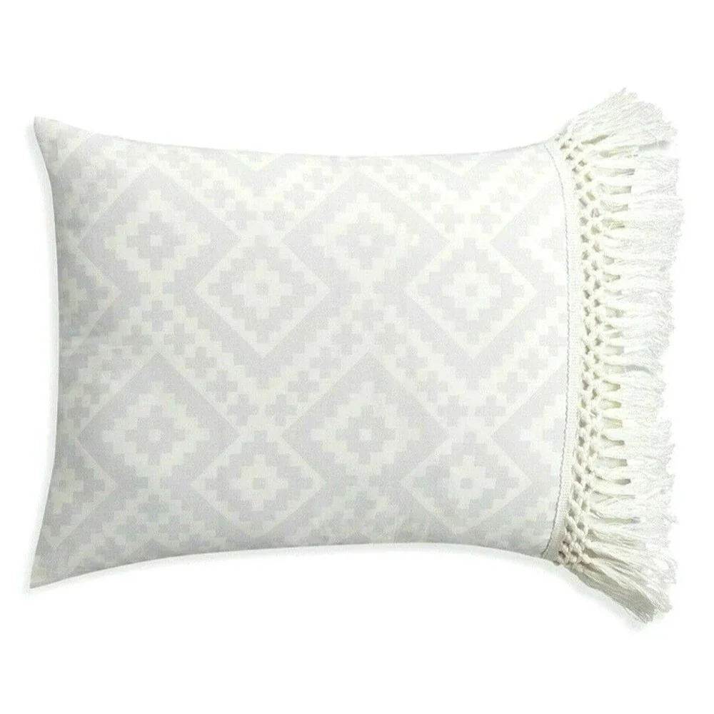 Cupcakes and Cashmere Standard Pillow Sham Bohemian Macramé Fringe Dorm